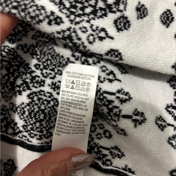 Lucky Brand Open Front Tribal Waterfall Cardigan Sweater. Medium - Picture 6 of 6